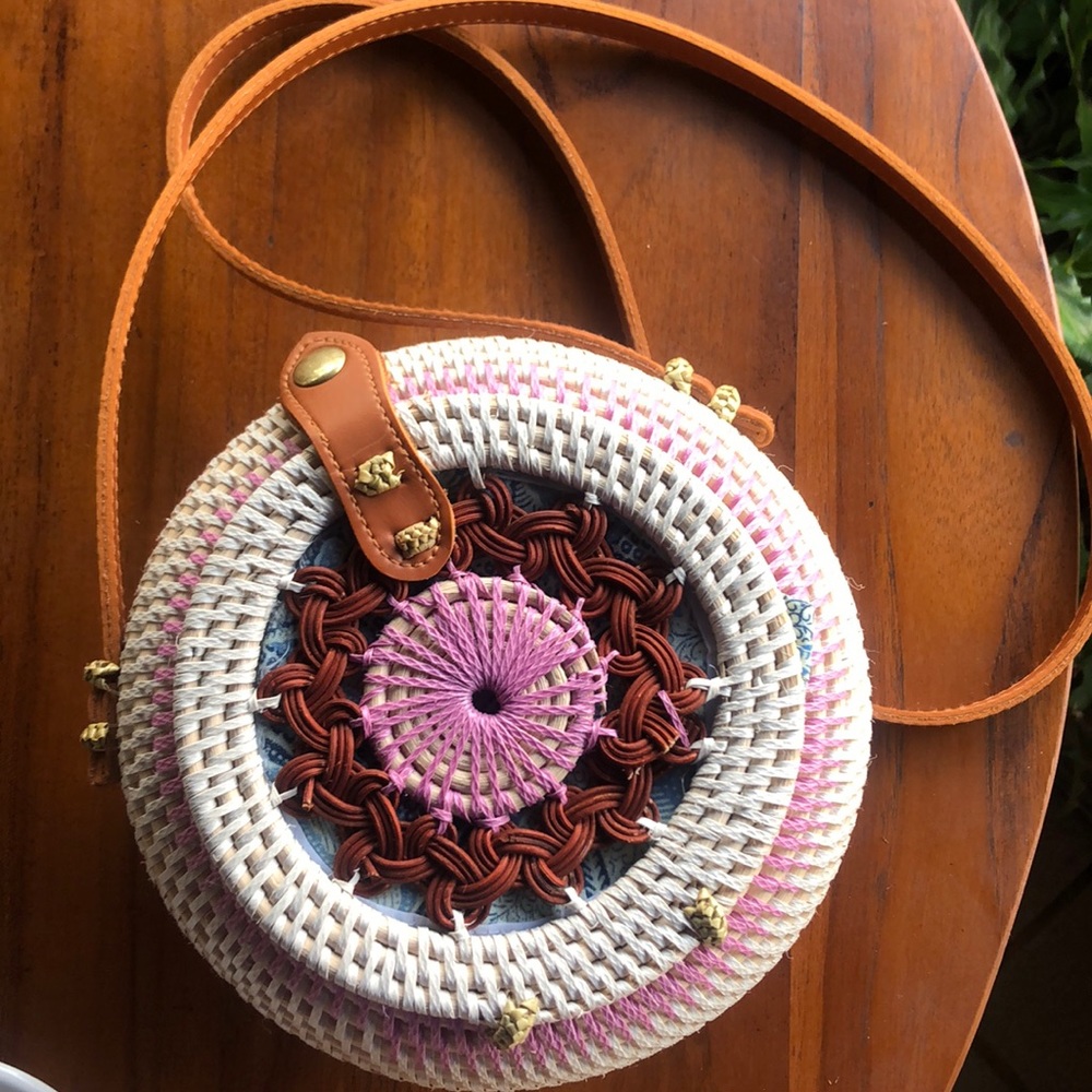 Colorful Rattan handbag